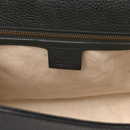 Gucci Calfskin Small GG Marmont Top Handle Bag Black 6 of 12
