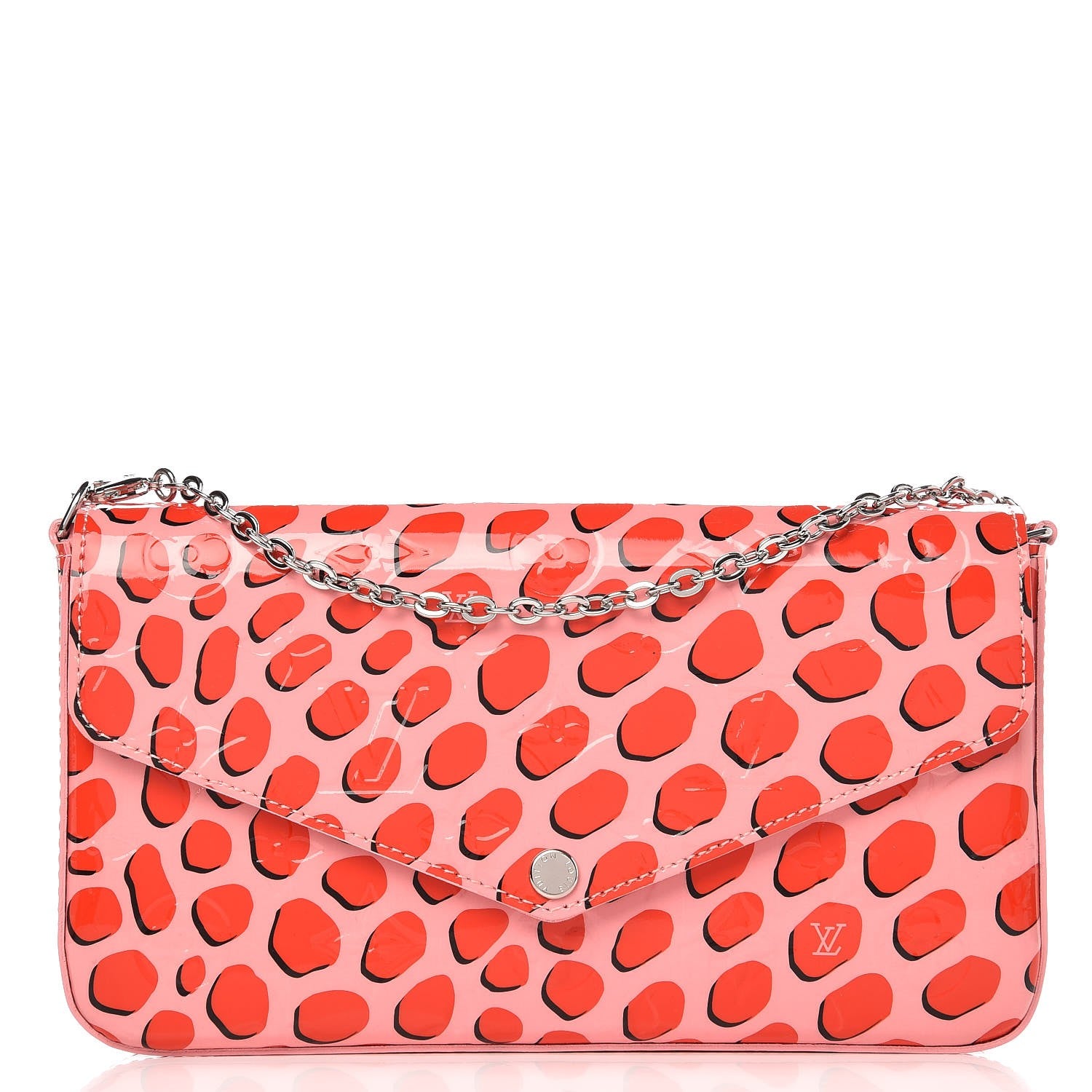 Louis Vuitton Vernis Jungle Dots Pochette Felicie Sugar Pink Poppy 1 of 8