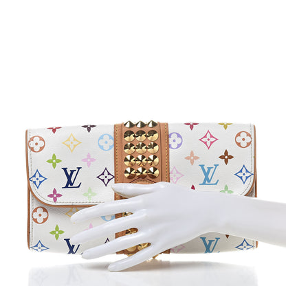 Louis Vuitton Monogram Multicolor Courtney Clutch White 2 of 8