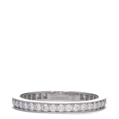 Van Cleef & Arpels Platinum Diamond 2.1mm Romance Wedding Band Ring 47 4 1 of 5
