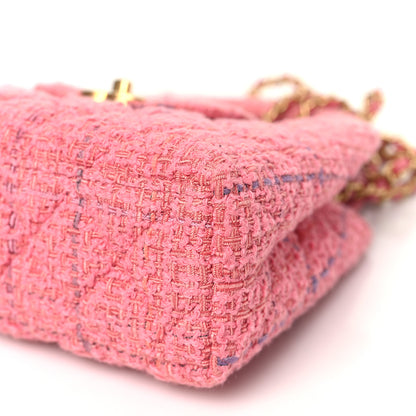Chanel Tweed Quilted Nano Kelly Shopper Pink 10 of 11