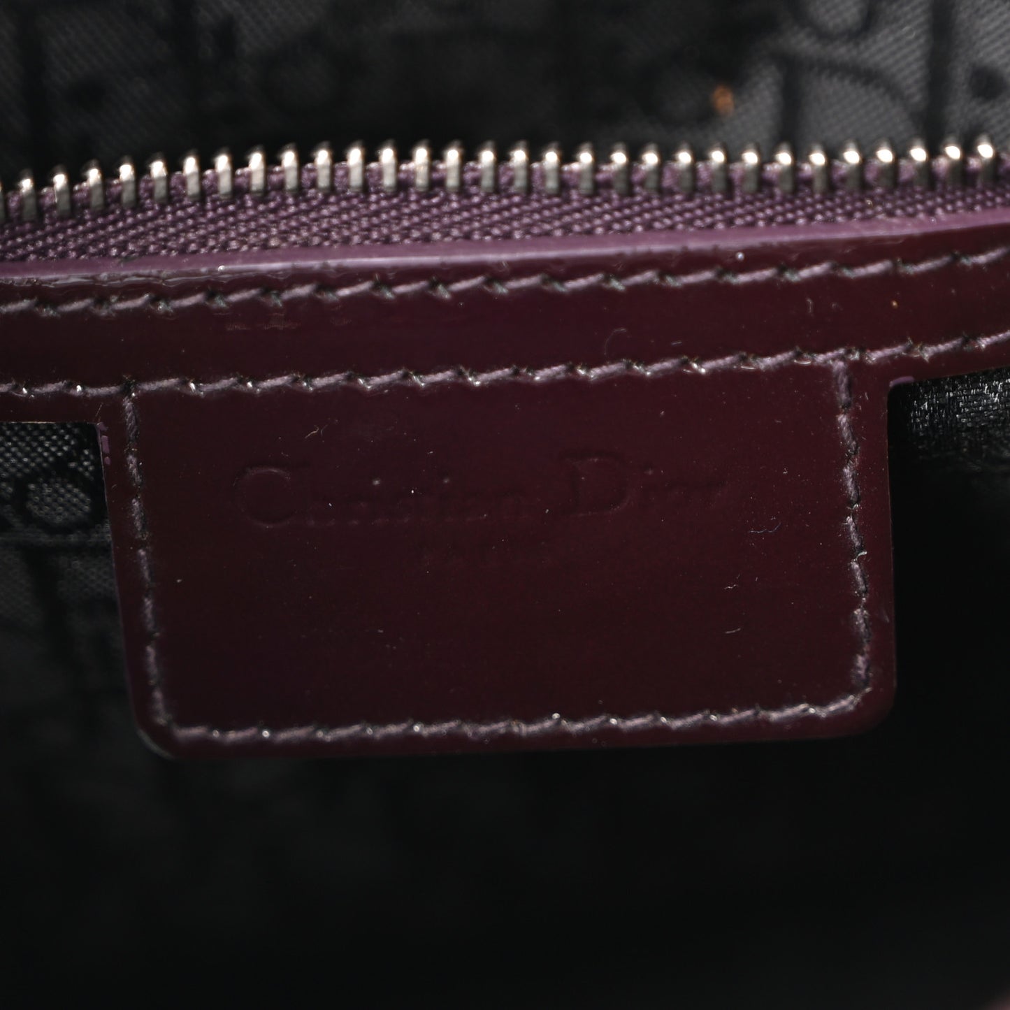 Patent Cannage Large Lady Dior Violet Purple