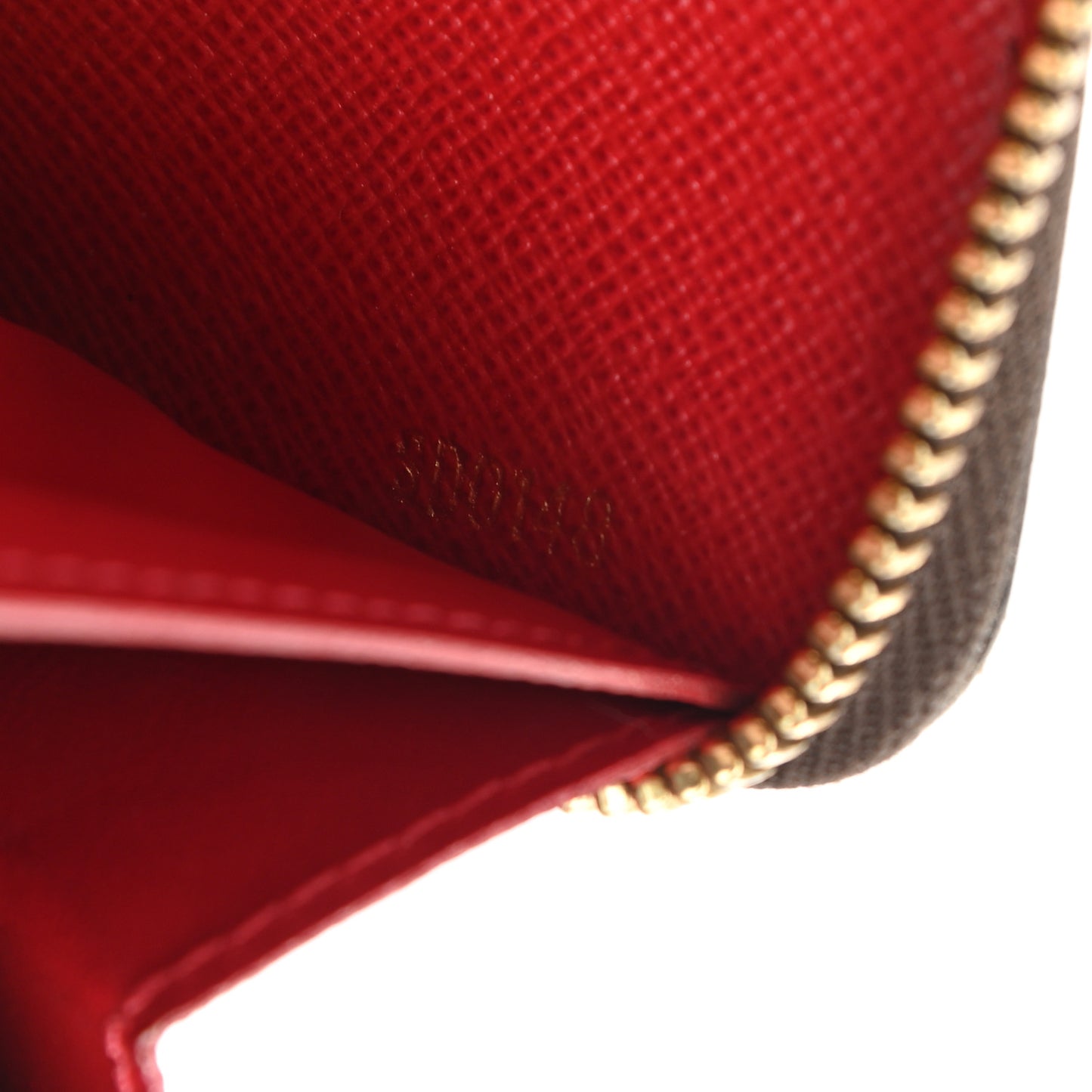 Damier Ebene Clemence Wallet Cherry