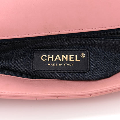 Chanel Lambskin Quilted Resin Bi-Color Chain Flap Bag Pink 6 of 13