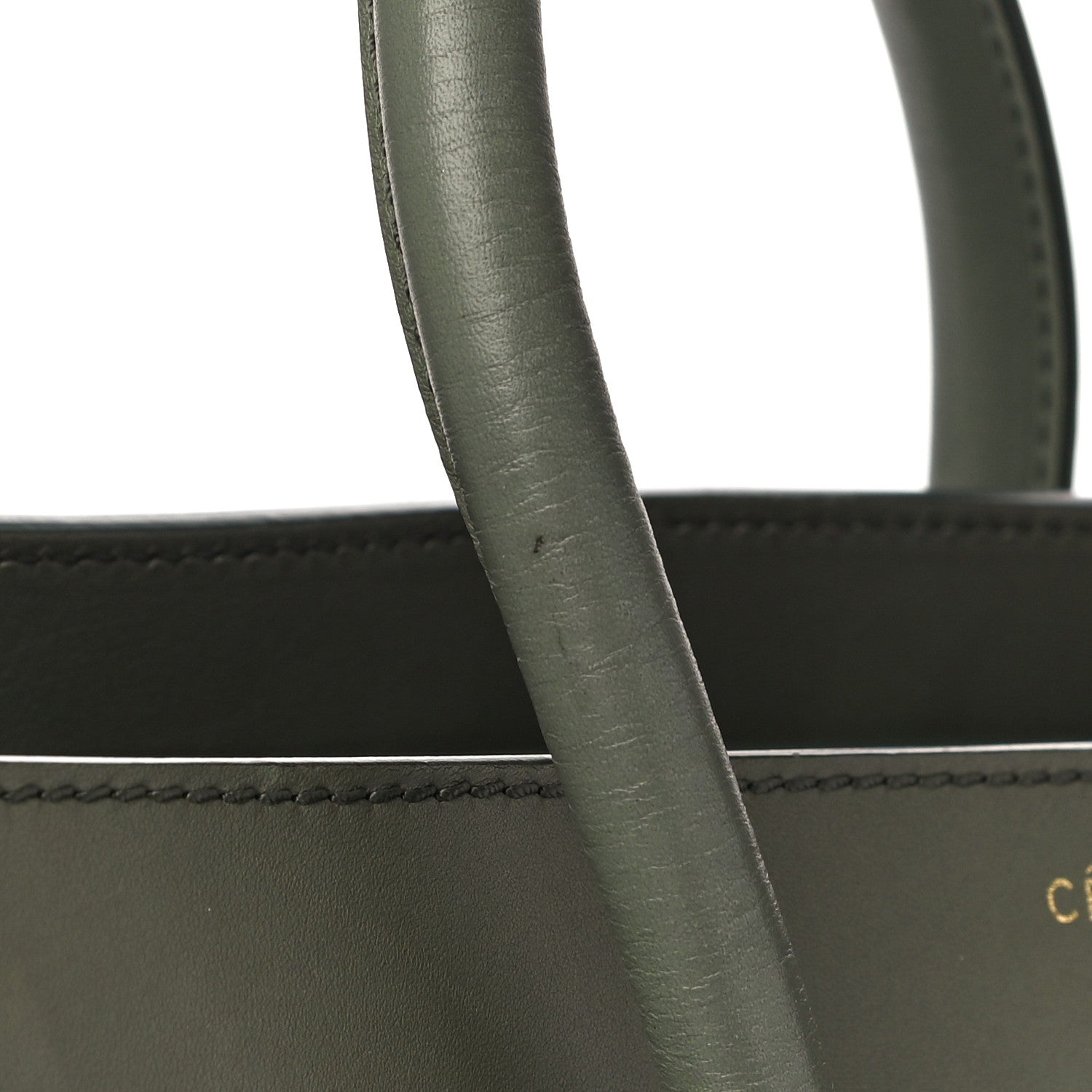 Celine Smooth Calfskin Mini Luggage Almond 9 of 11