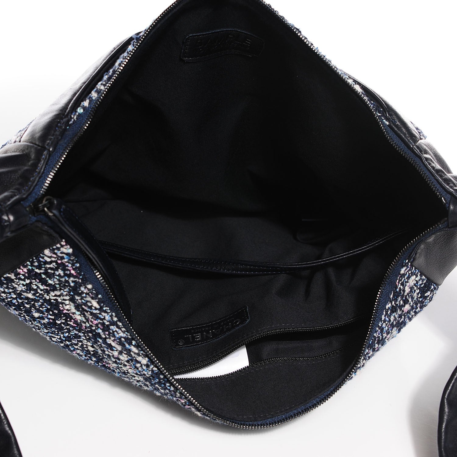 Chanel Tweed Lambskin Small Girl Bag Navy 5 of 9