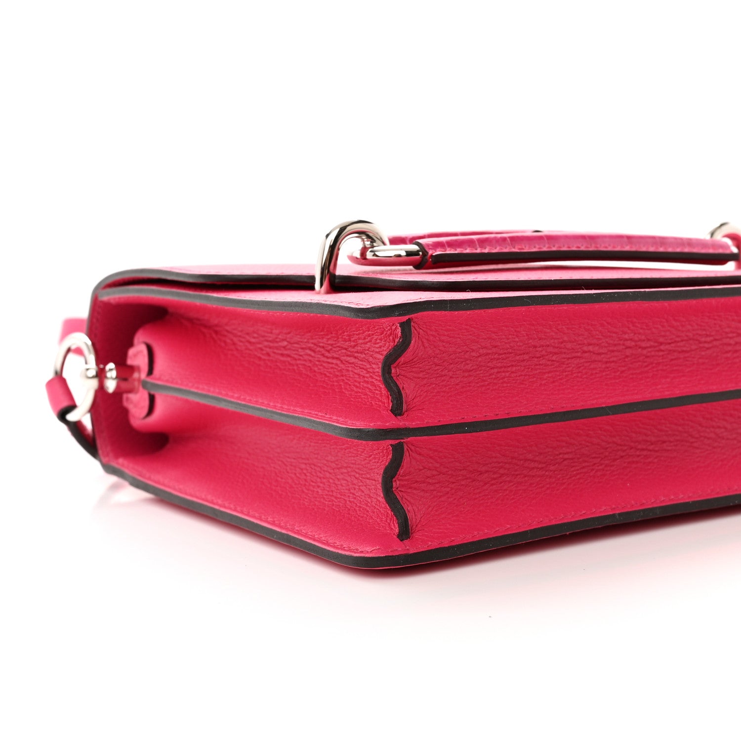 Hermes Evercolor Matte Alligator Mini Touch Sac Roulis Rose Mexico 9 of 11