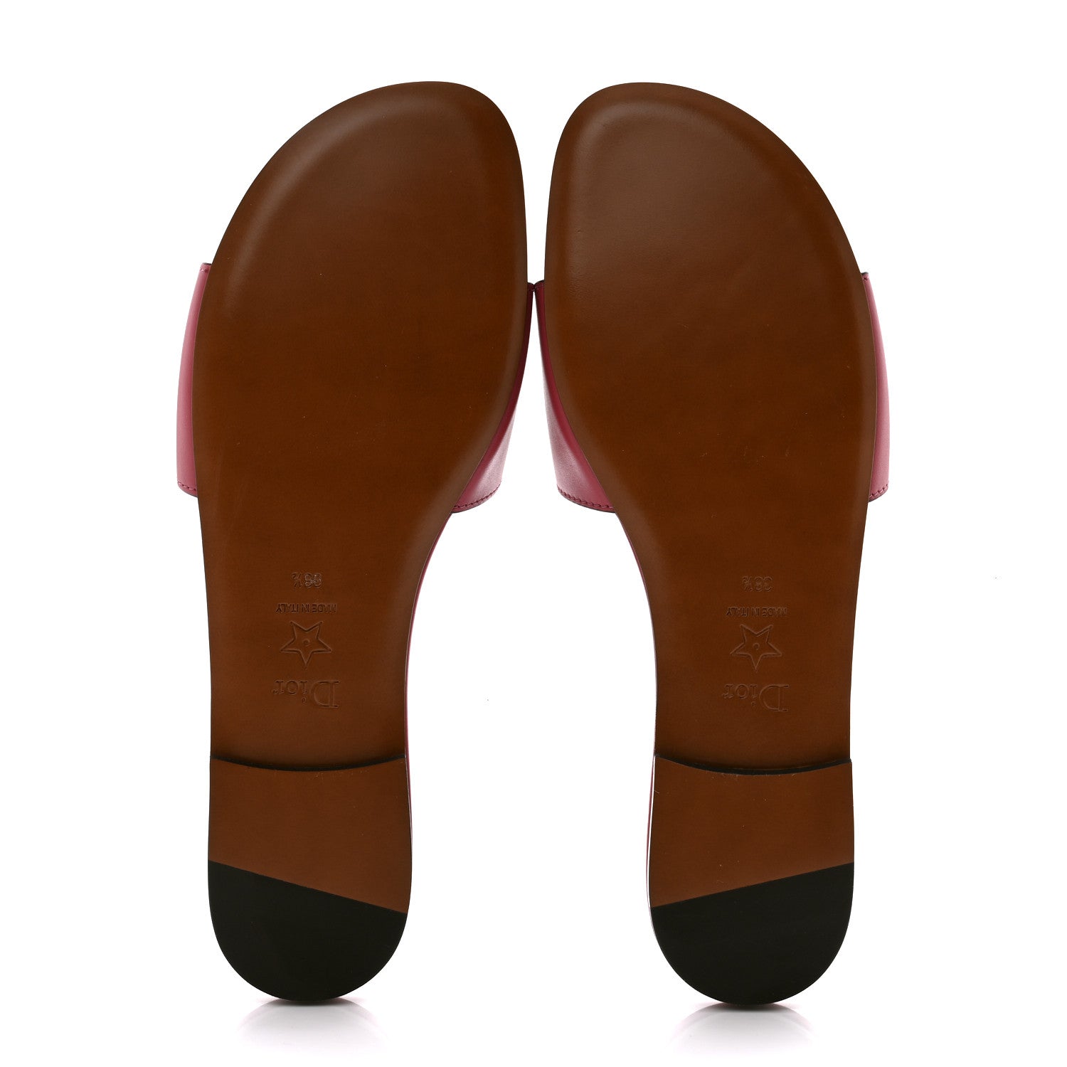Christian Dior Calfskin D-Club Mule Sandal 38.5 Strawberry 5 of 10