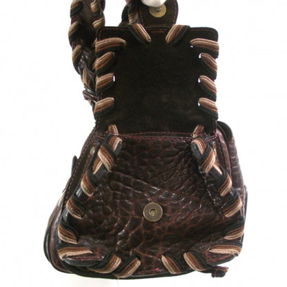 Chloe Calfskin Suede Silverado Shoulder Bag Bordeaux 12 of 13