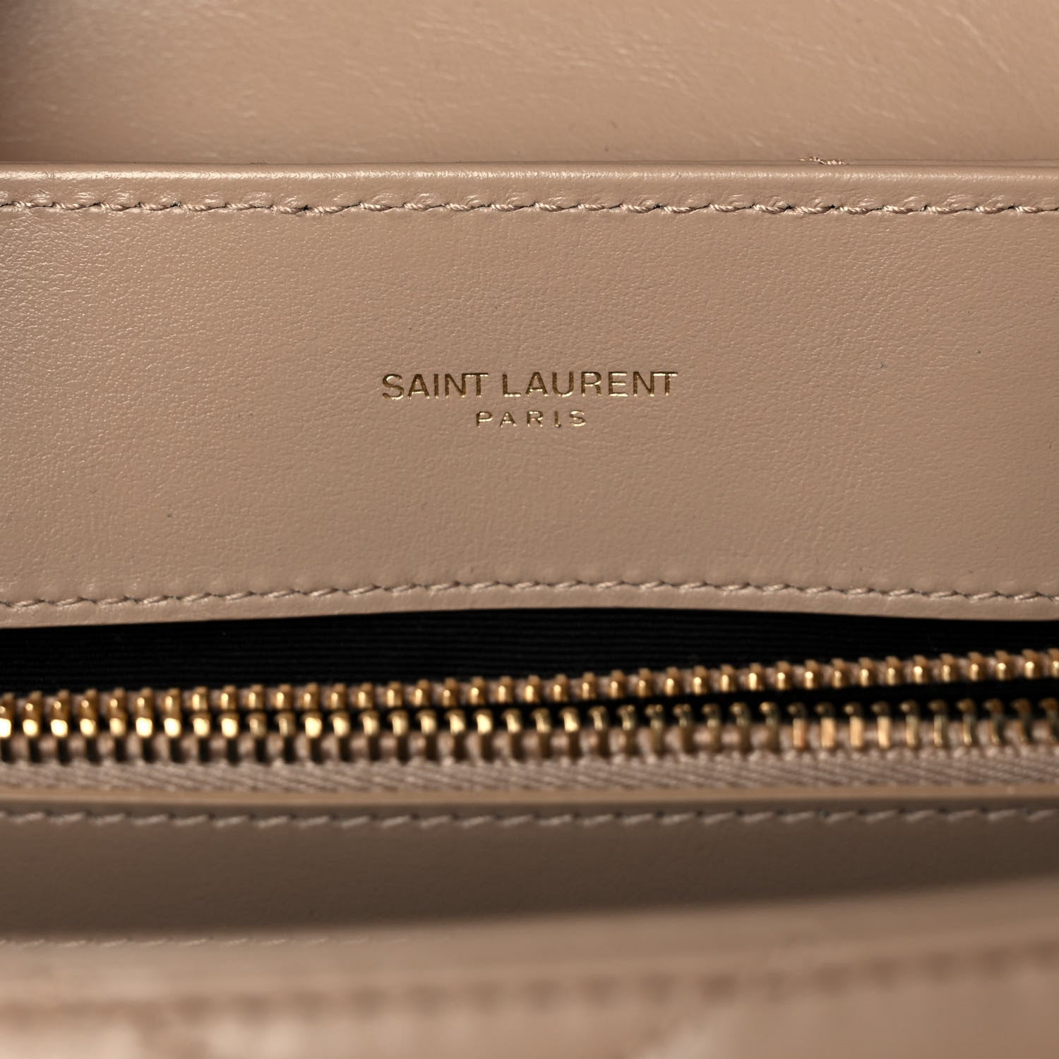 Saint Laurent Calfskin Y Quilted Monogram Medium Loulou Chain Satchel Dark Beige 10 of 14
