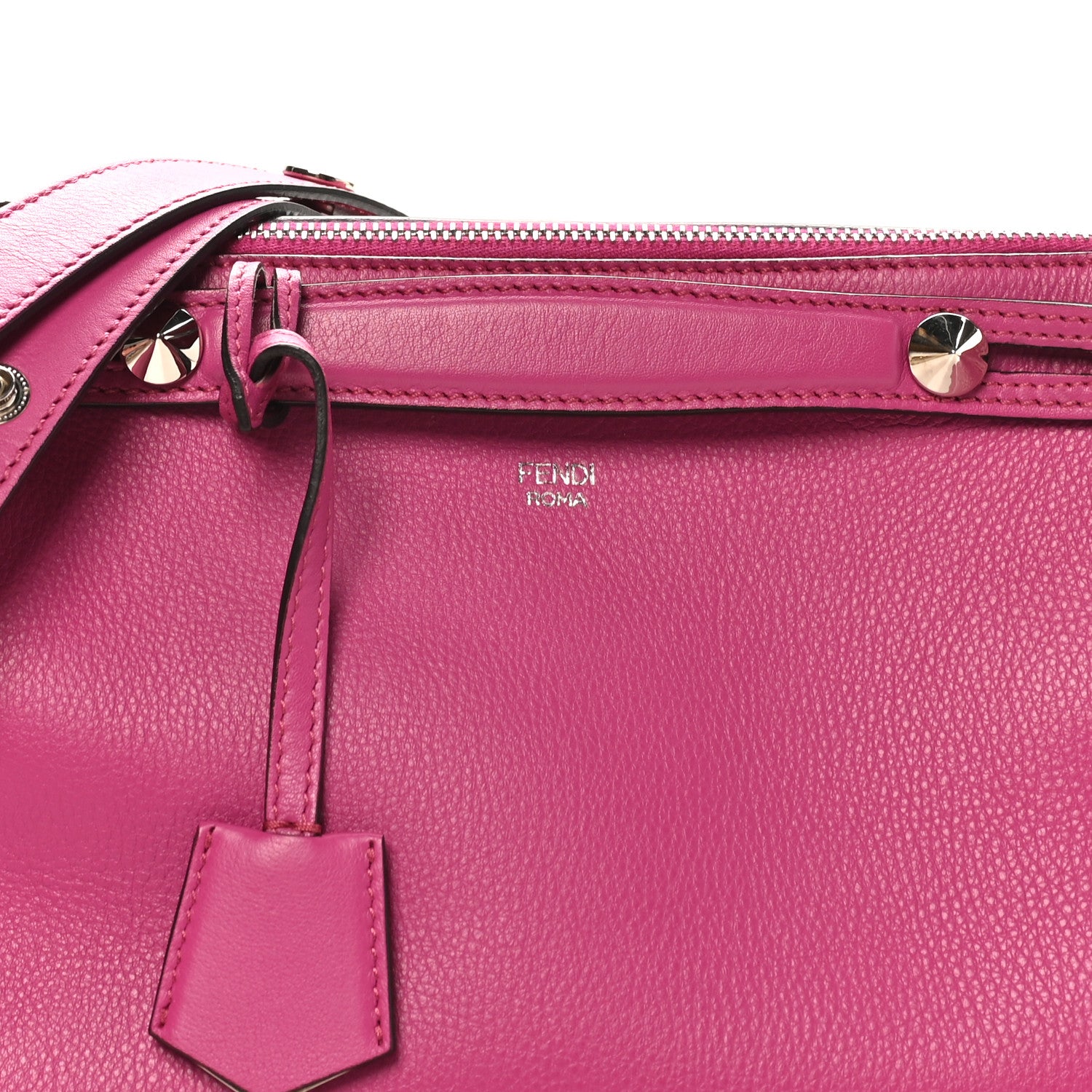 Fendi Vitello Dolce Medium By The Way Boston Bag Magenta 1870694