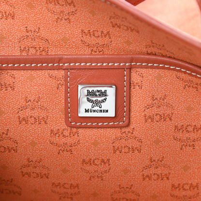 MCM Coated Canvas Shopper Tote Orange 7 of 15