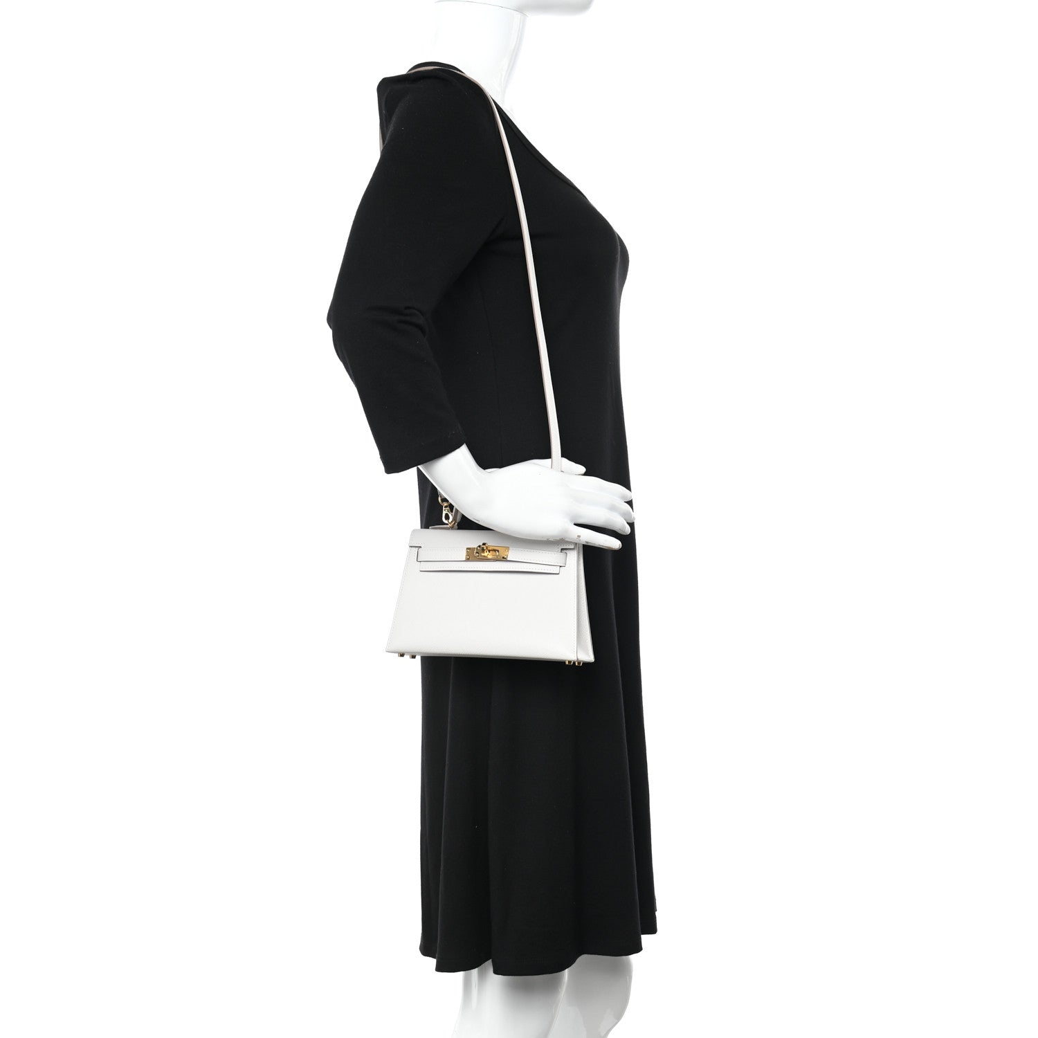 Hermes Epsom Mini Kelly Sellier 20 Gris Pale 2 of 11