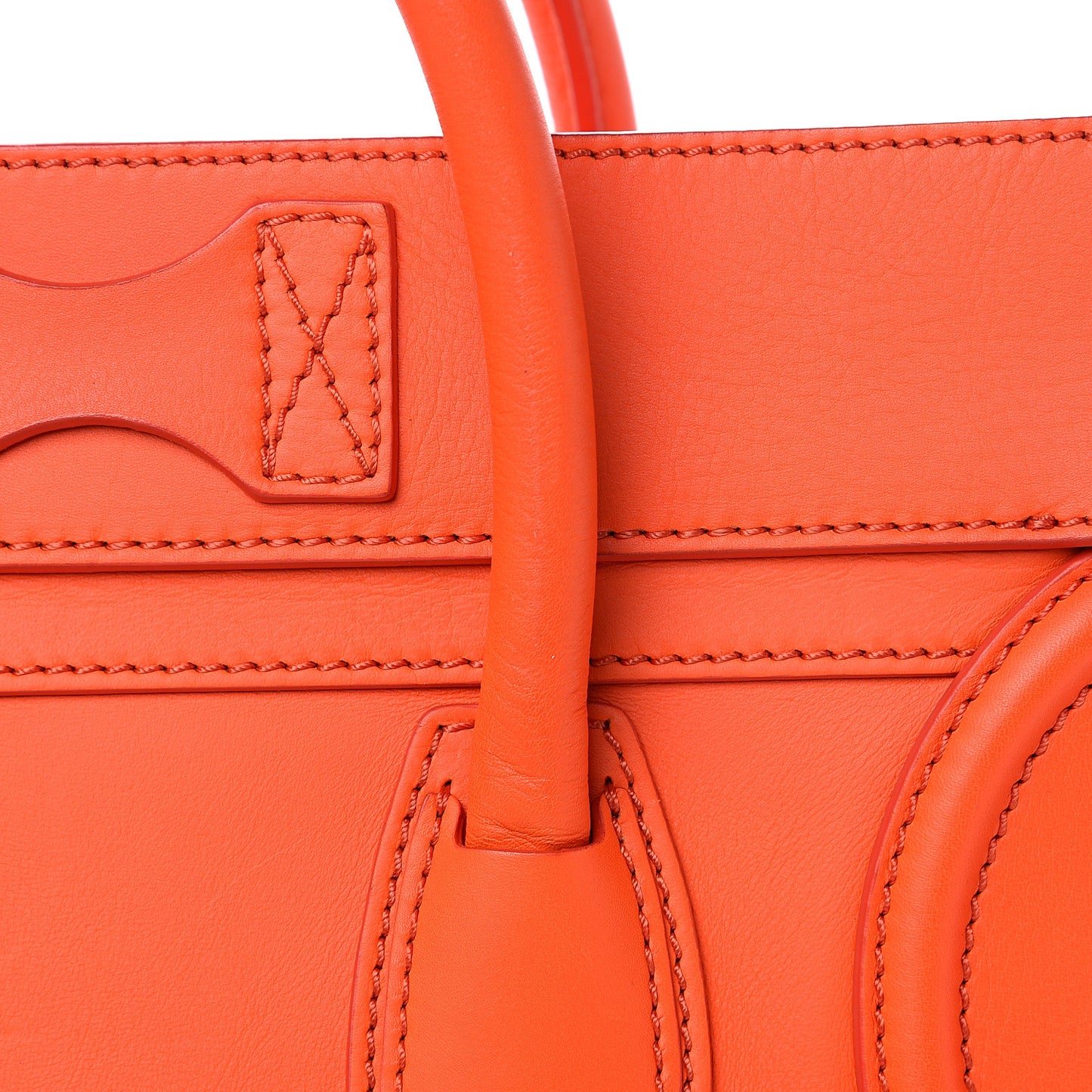 Smooth Calfskin Mini Luggage Orange