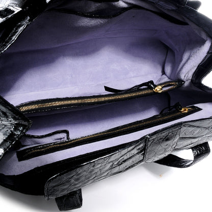 Nancy Gonzalez Crocodile Satchel Black 5 of 7