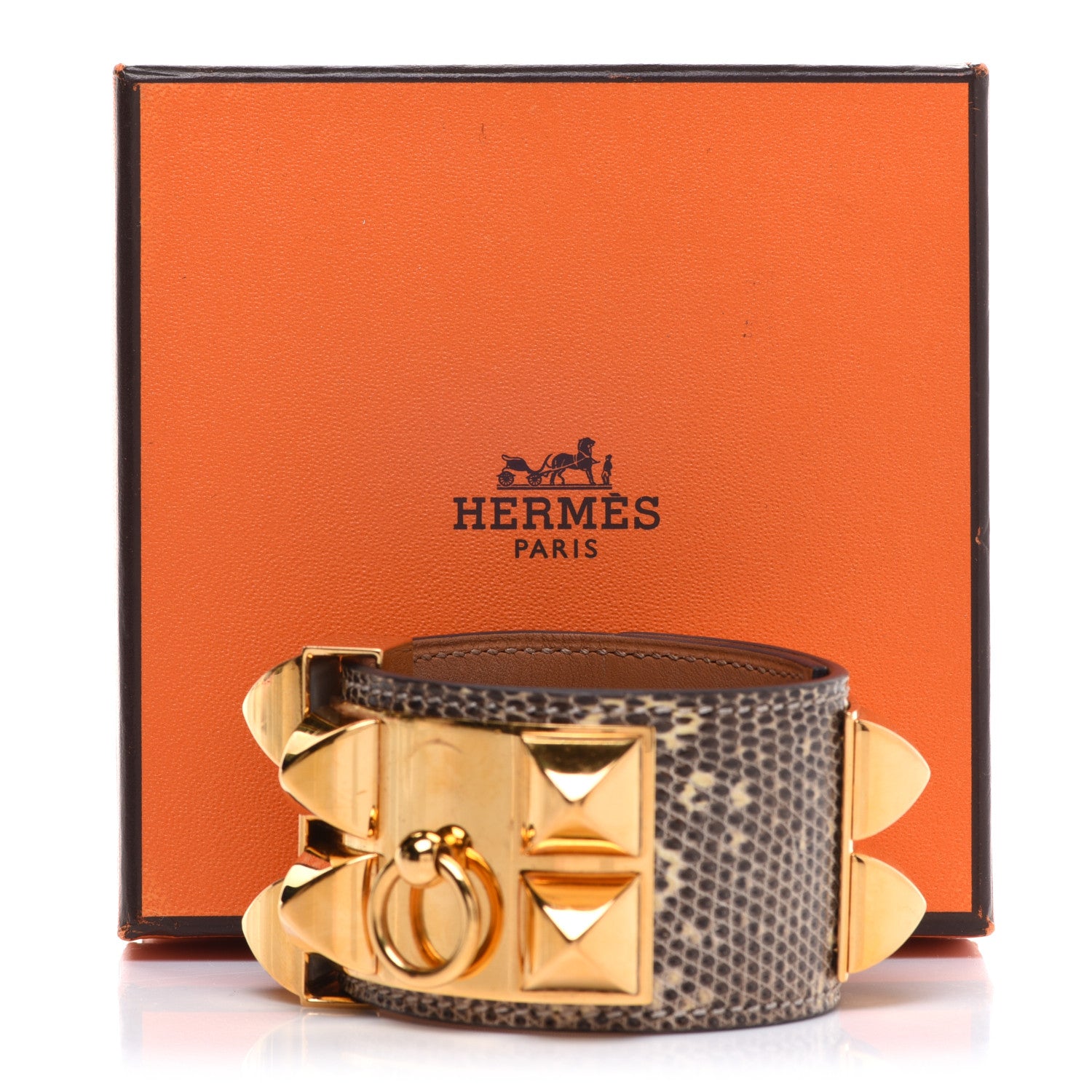 Hermes Lizard Collier De Chien CDC Bracelet S Ombre 10 of 10
