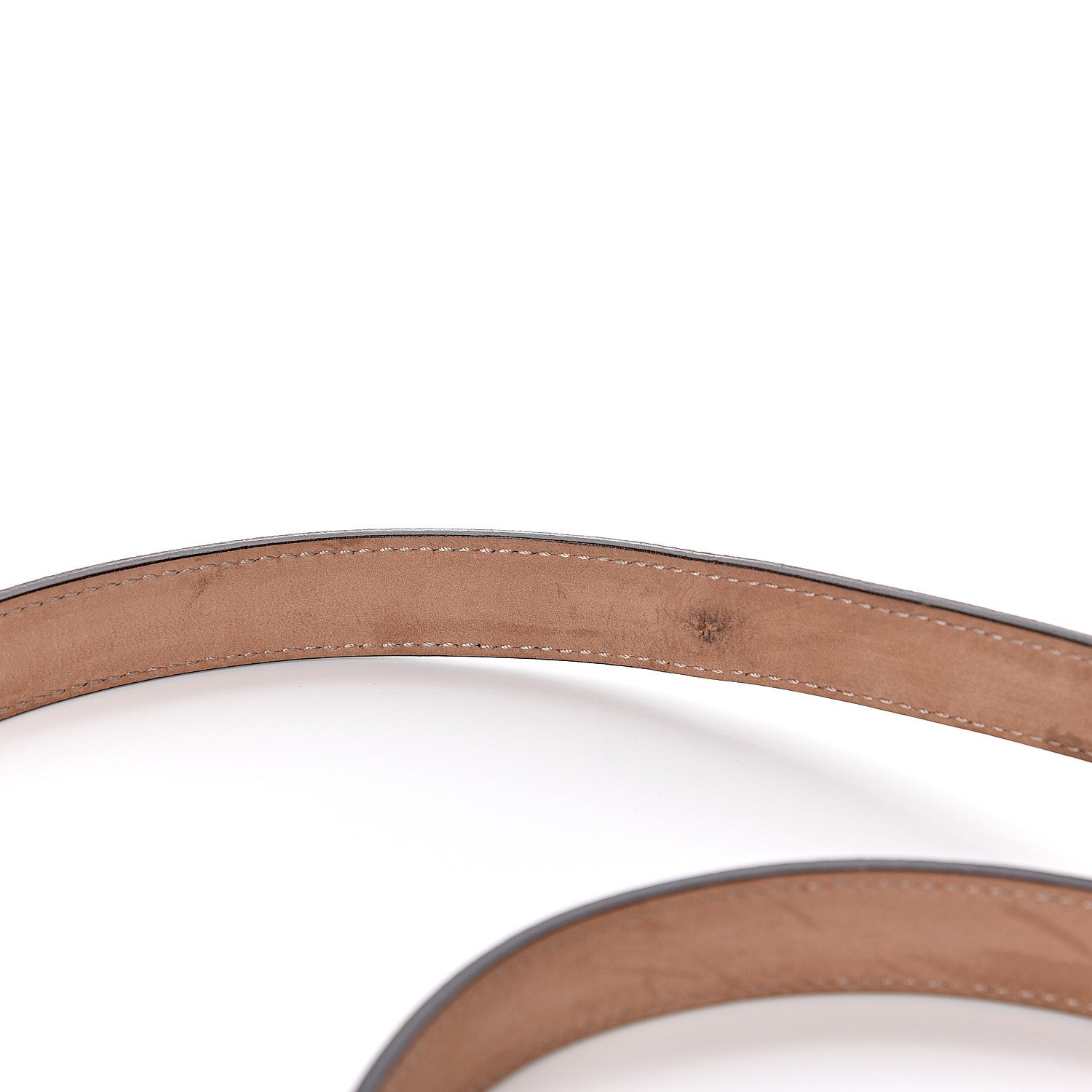 Gucci Calfskin Crystal Interlocking G Belt 95 38 Golden Beige 8 of 9