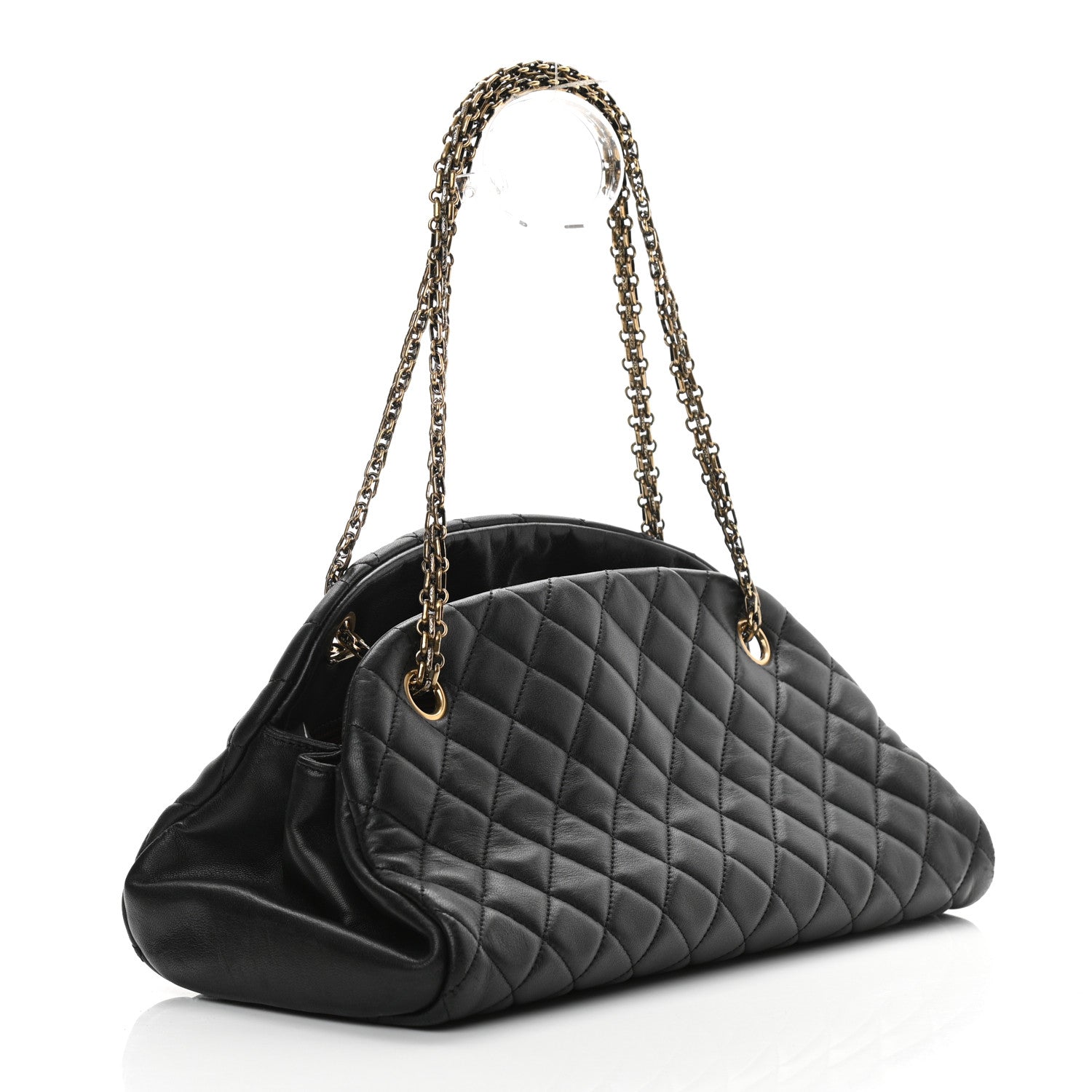 Chanel Lambskin Quilted Medium Just Mademoiselle Black 3 of 14