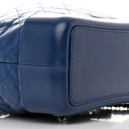Chanel Aged Calfskin Quilted Small Gabrielle Backpack Navy 9 of 10