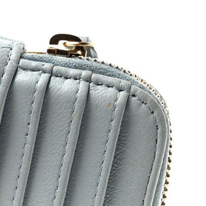 Chanel Lambskin Quilted Chanel 19 Zip Card Holder Wallet Light Blue 11 of 11