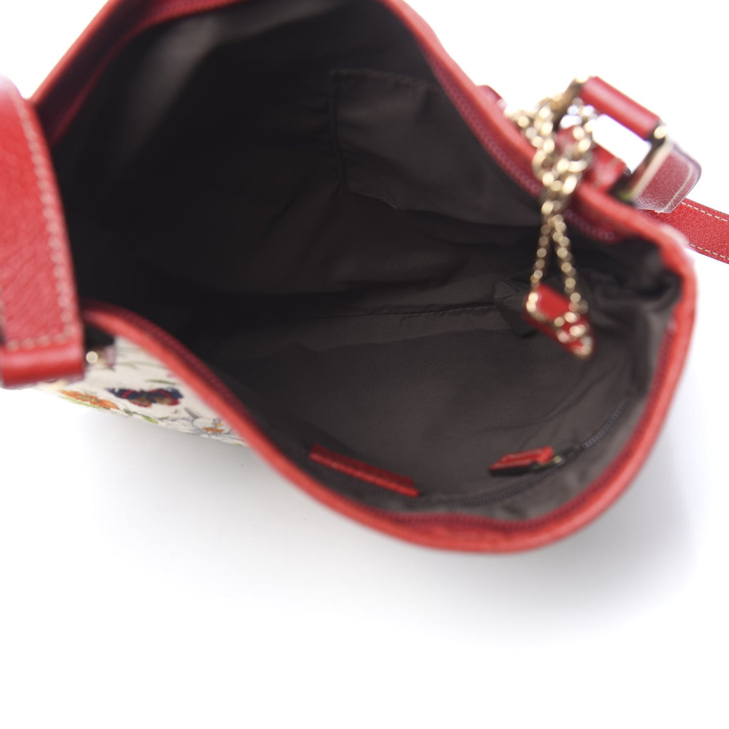 Canvas Flora Floral Crossbody Bag Red