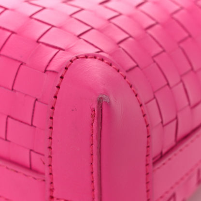 Salvatore Ferragamo Calfskin Intreccio Trifolio Shoulder Bag Hot Pink 11 of 11