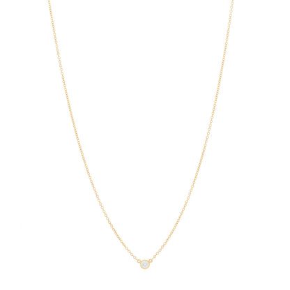 Tiffany 18K Yellow Gold Diamond .08ct Elsa Peretti Diamonds by the Yard Pendant Necklace 1 of 5