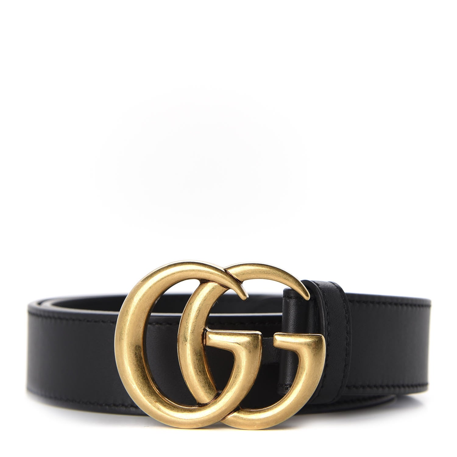 Gucci Calfskin Double G 30mm Belt 80 32 Black 1 of 5