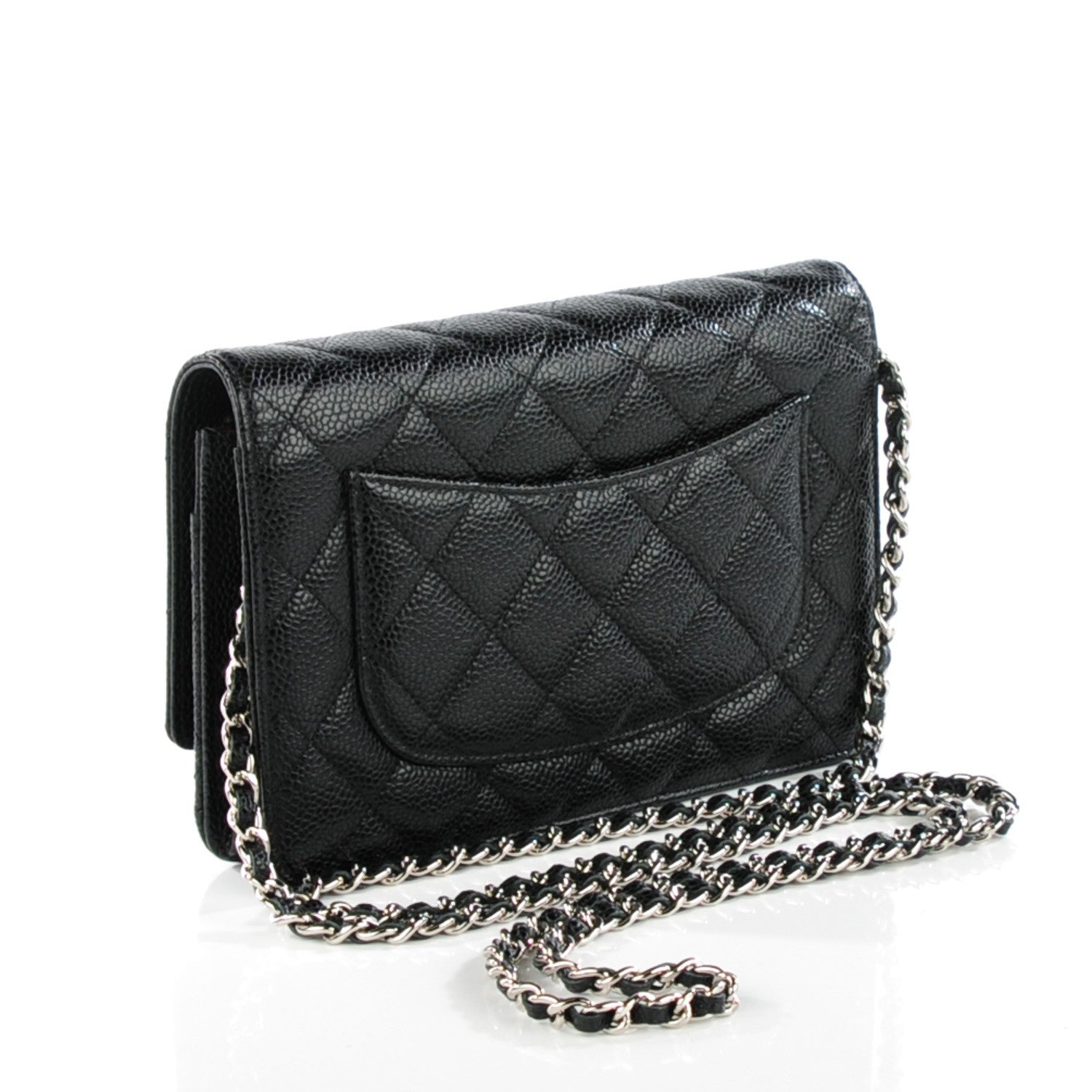 Chanel Caviar Quilted Wallet On Chain WOC Black 3 of 8