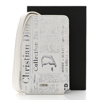 Christian Dior X DANIEL ARSHAM Grained Calfskin Newspaper Phone Holder White 10 of 10