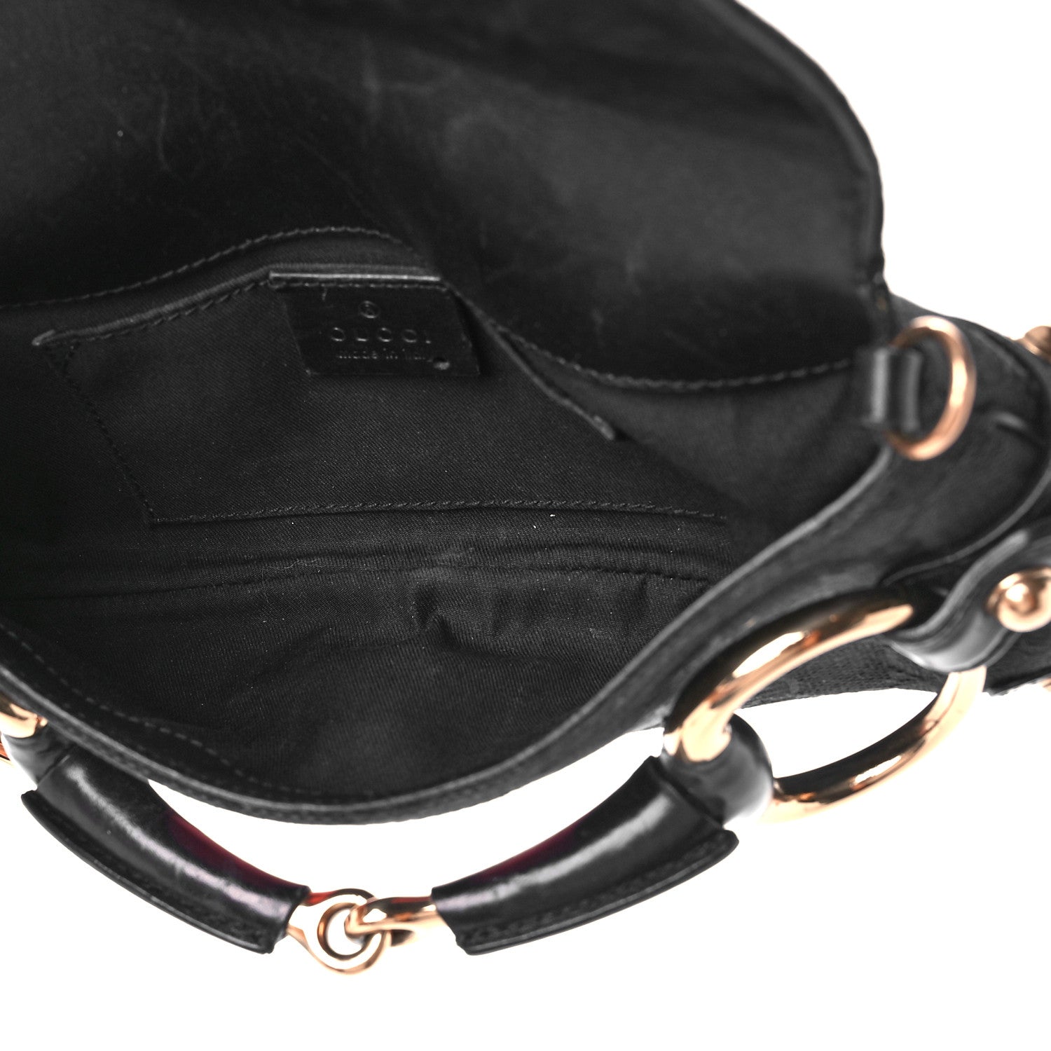 Gucci Monogram Horsebit Web Clutch Black 4 of 9