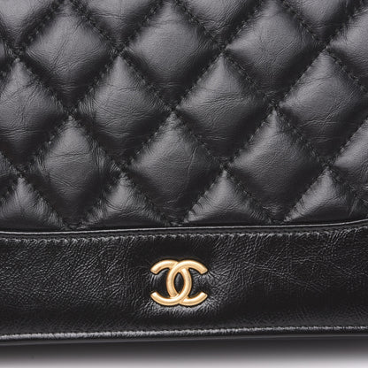 Chanel Aged Calfskin Quilted Gabrielle Wallet On Chain WOC Black 12 of 13