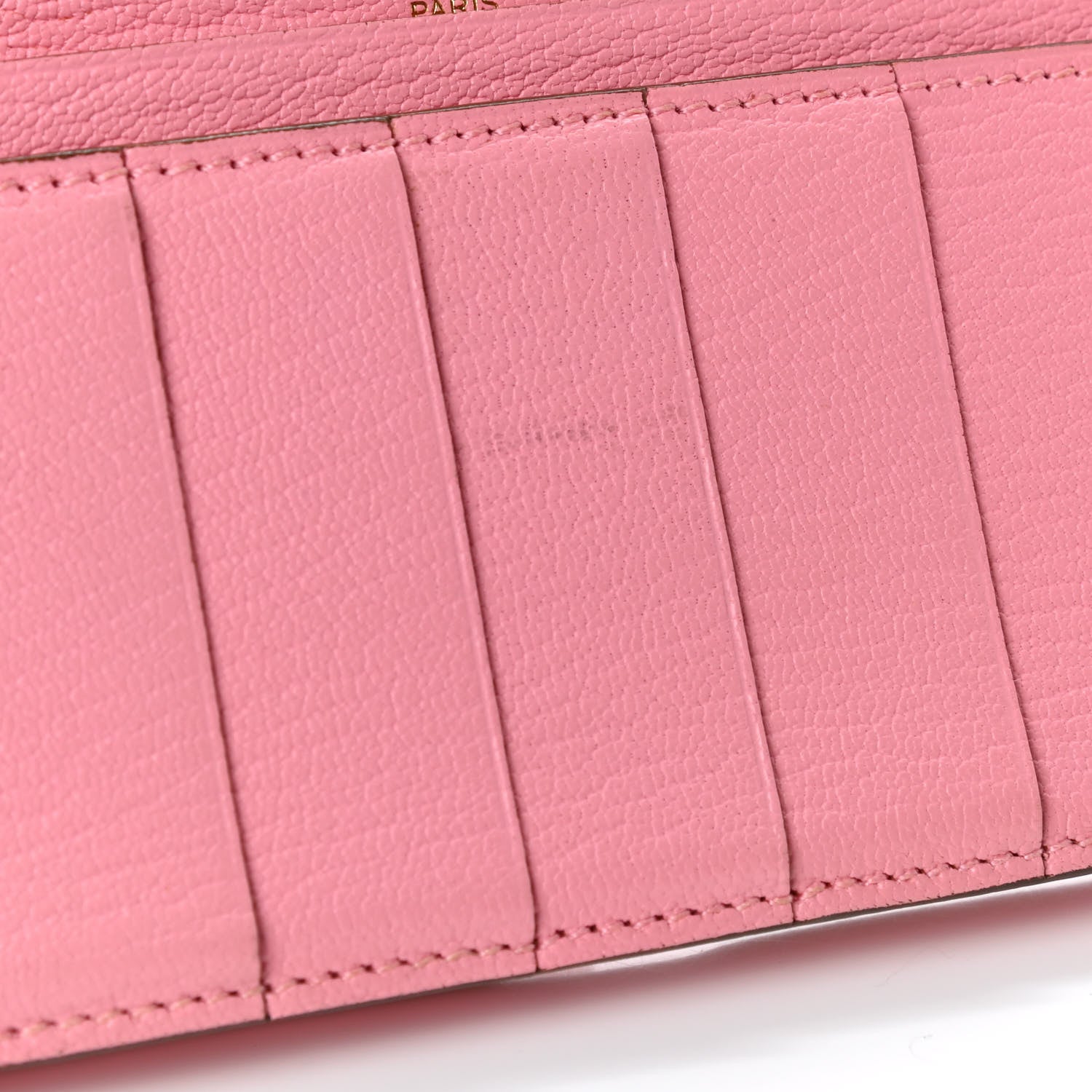 Hermes Chevre Mysore Bearn Gusset Wallet Rose Confetti 8 of 15