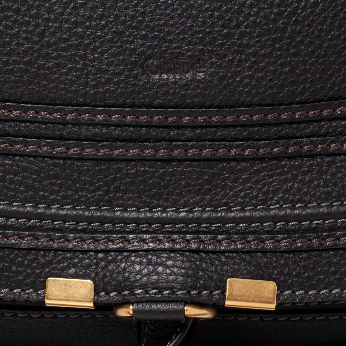 Leather Large Marcie Satchel Black