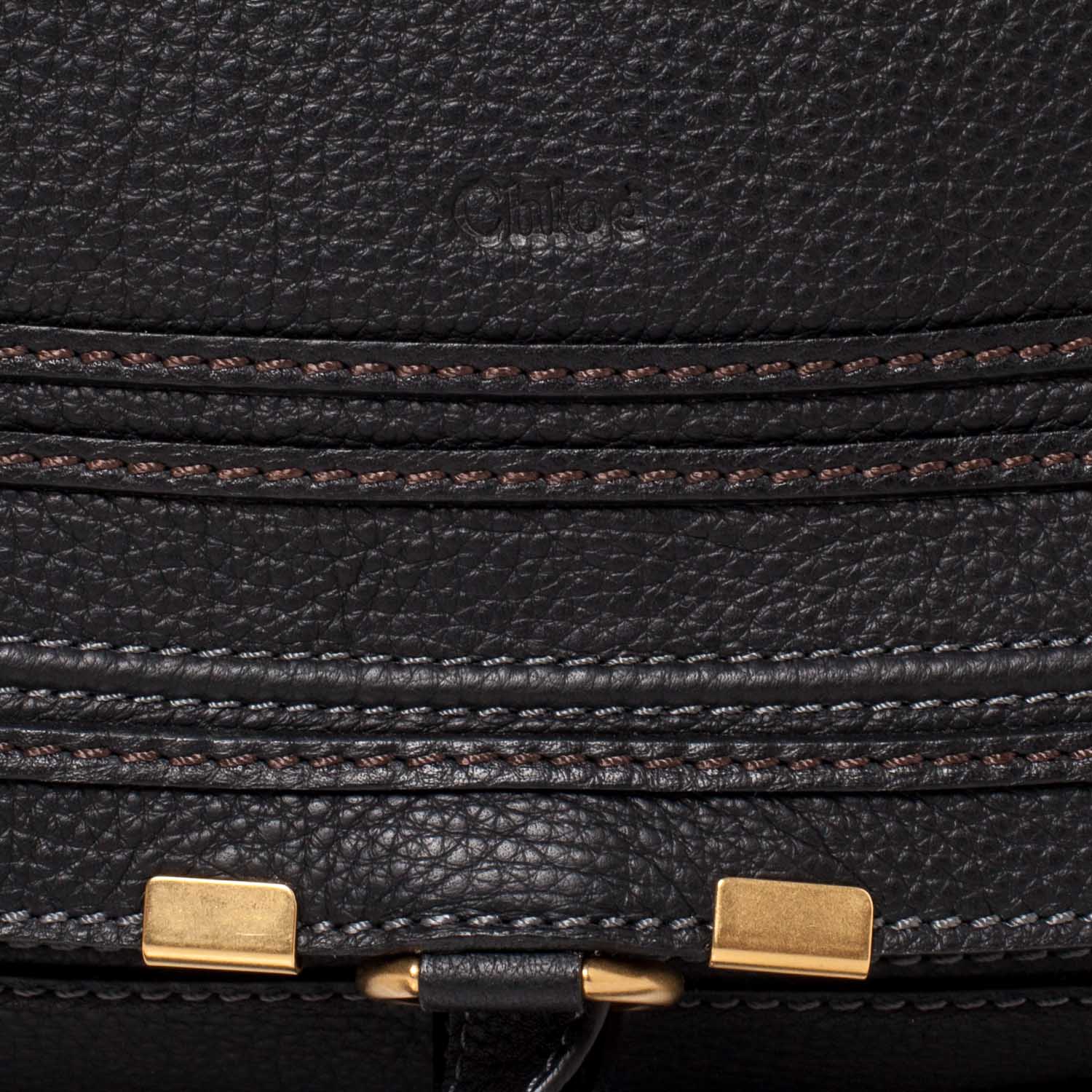 Chloe Leather Large Marcie Satchel Black 8 of 11