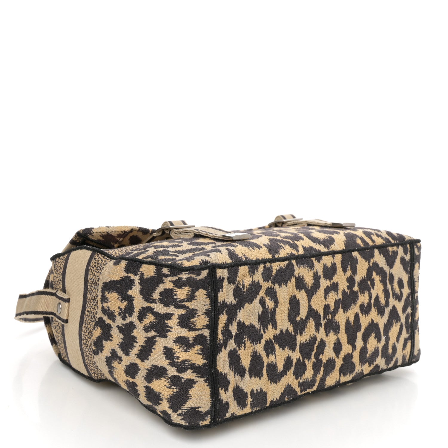 Christian Dior Canvas Mizza Embroidered Leopard Medium Diorcamp