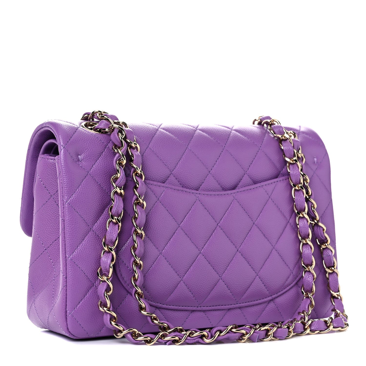 Chanel Caviar Quilted Small Double Flap Purple 3 of 10