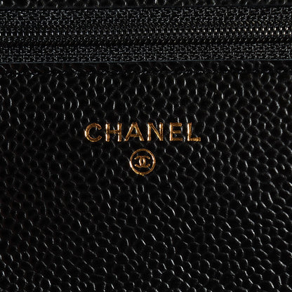 Chanel Caviar Quilted Wallet On Chain WOC Black 6 of 8
