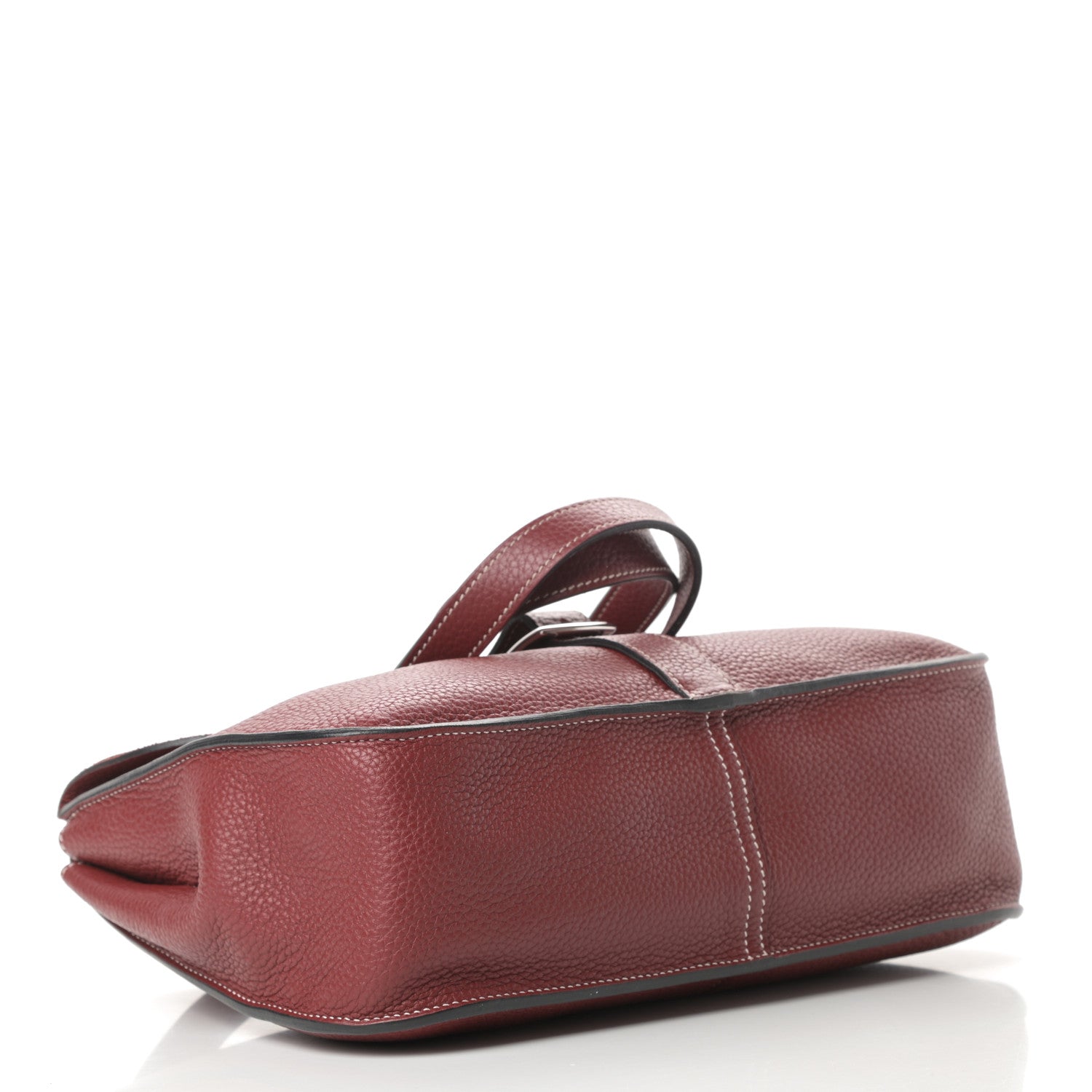 Hermes Taurillon Clemence Halzan 31 GM Rouge Grenat 6 of 14