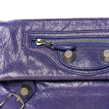 Balenciaga Agneau Giant 21 Rose Gold Hardware Envelope Clutch Bleu Lavande 11 of 11