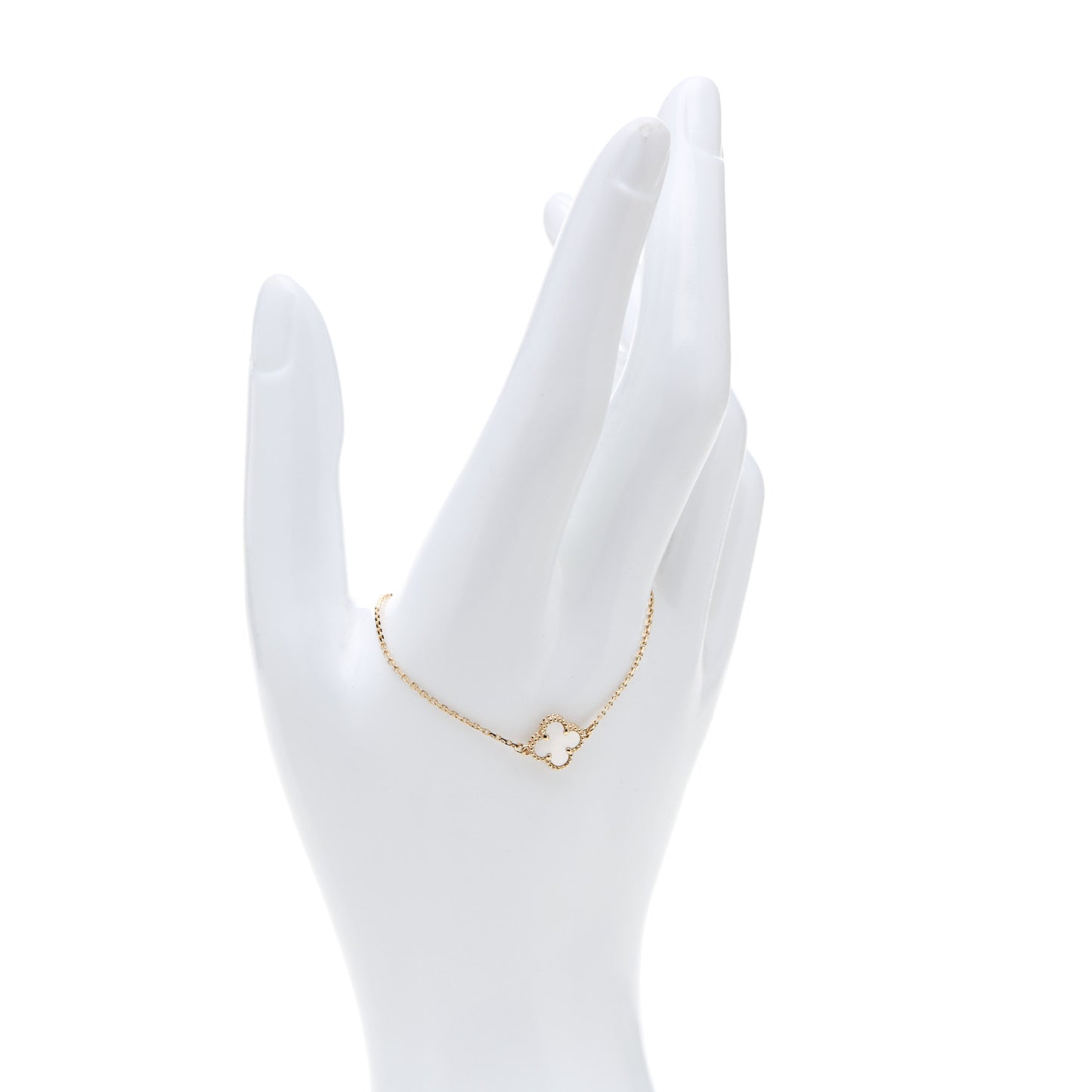 18K Yellow Gold Mother of Pearl Sweet Alhambra Bracelet