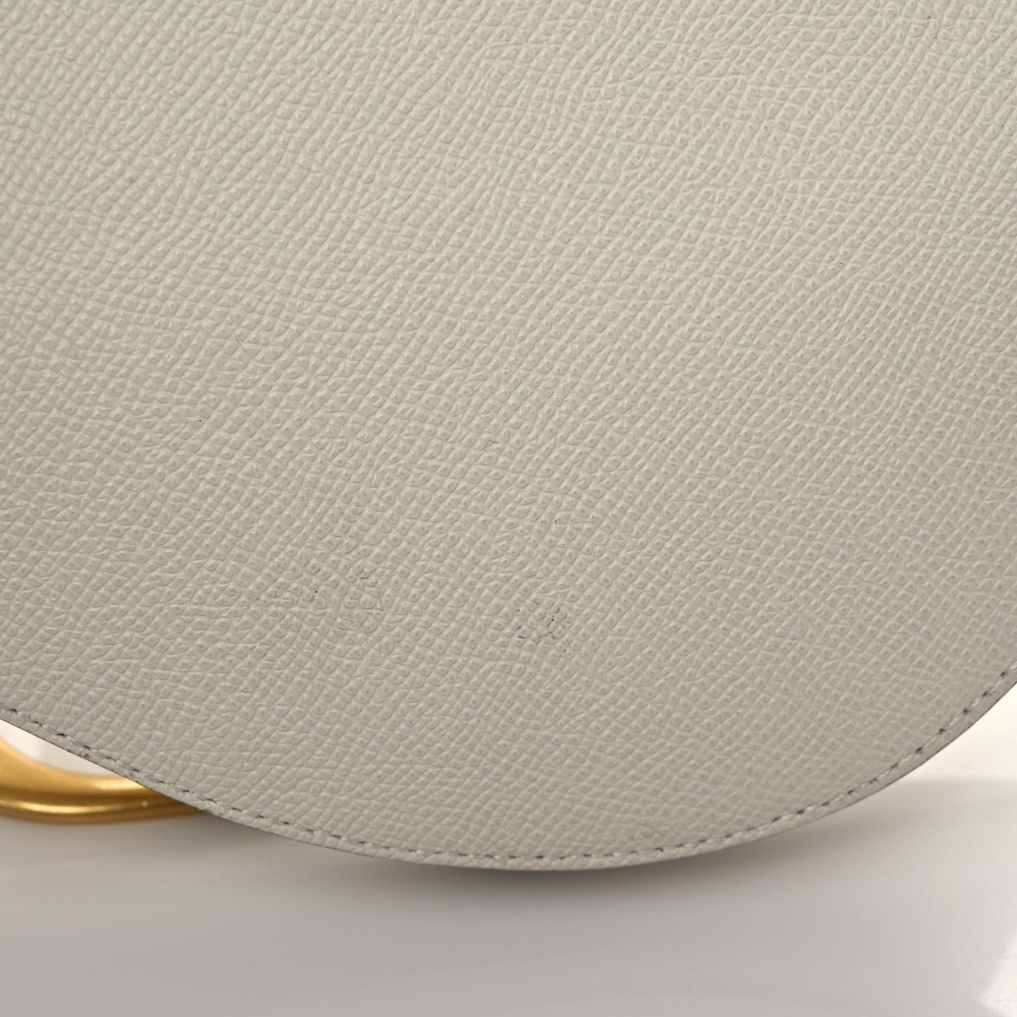 Grained Calfskin Saddle Bag With Strap Latte