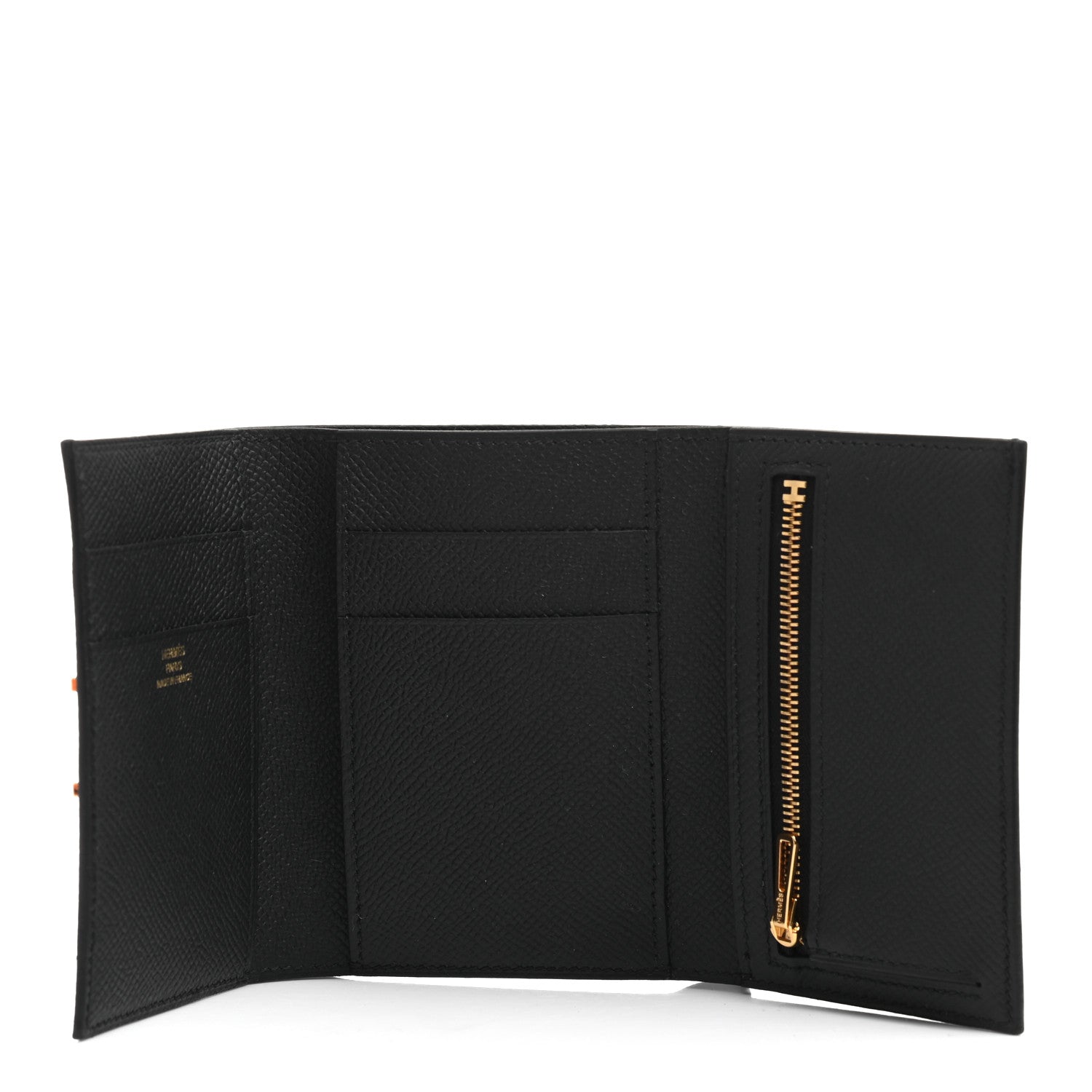 Hermes Epsom Tri-Fold Compact Bearn Wallet Black 5 of 7