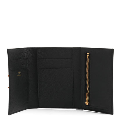 Hermes Epsom Tri-Fold Compact Bearn Wallet Black 5 of 7