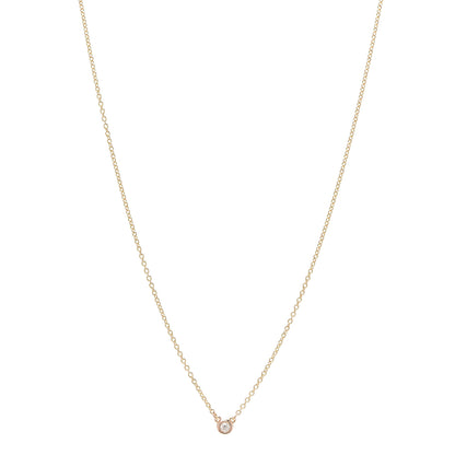 Tiffany 18K Rose Gold Diamond .03ct Elsa Peretti Diamonds by the Yard Pendant Necklace 1 of 6