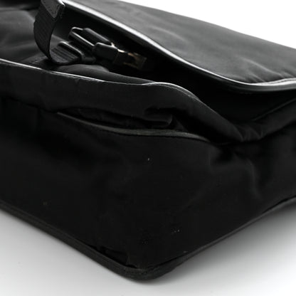 Prada Tessuto Nylon Saffiano Logo Messenger Bag Black 11 of 13