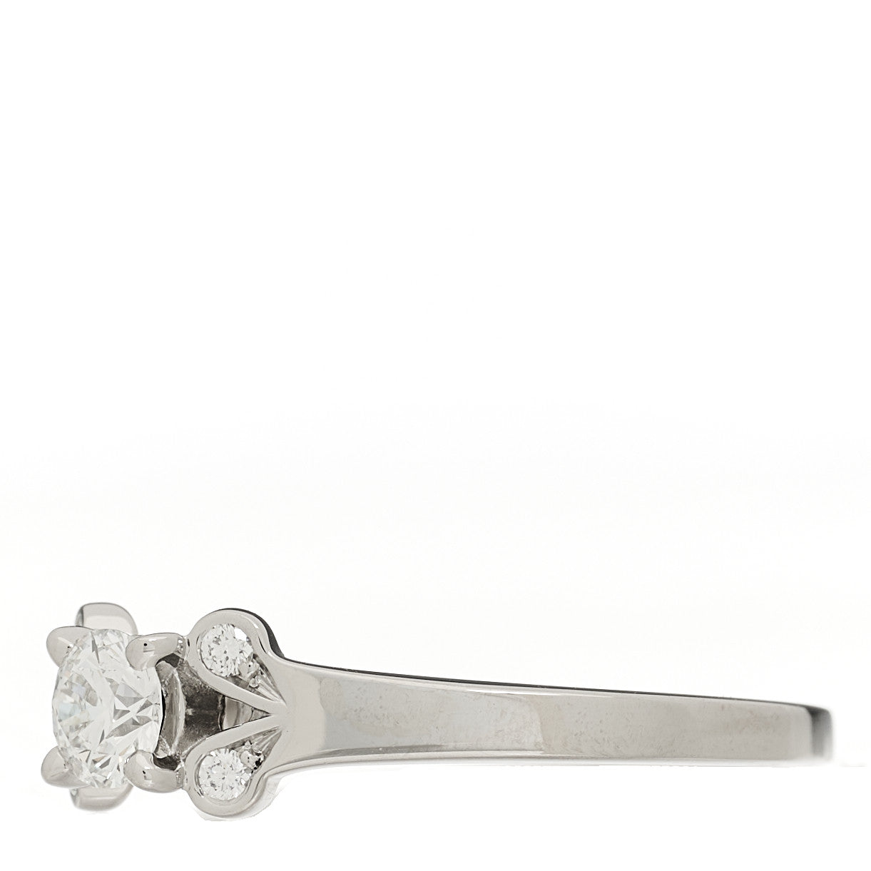 Cartier Platinum Diamond .23ct Ballerine Solitaire Engagement Ring 49 5 3 of 5