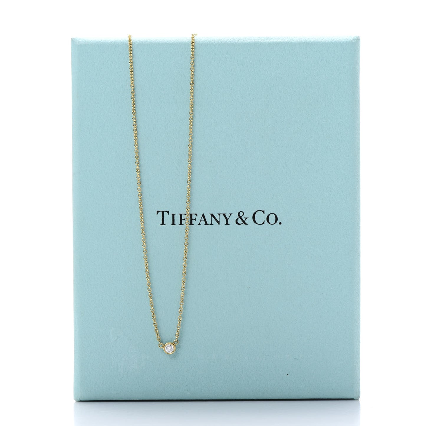 18K Yellow Gold Diamond .05ct Elsa Peretti Diamonds by the Yard Pendant Necklace