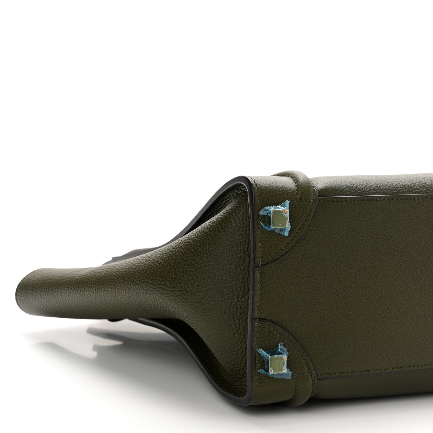 Drummed Calfskin Micro Luggage Khaki