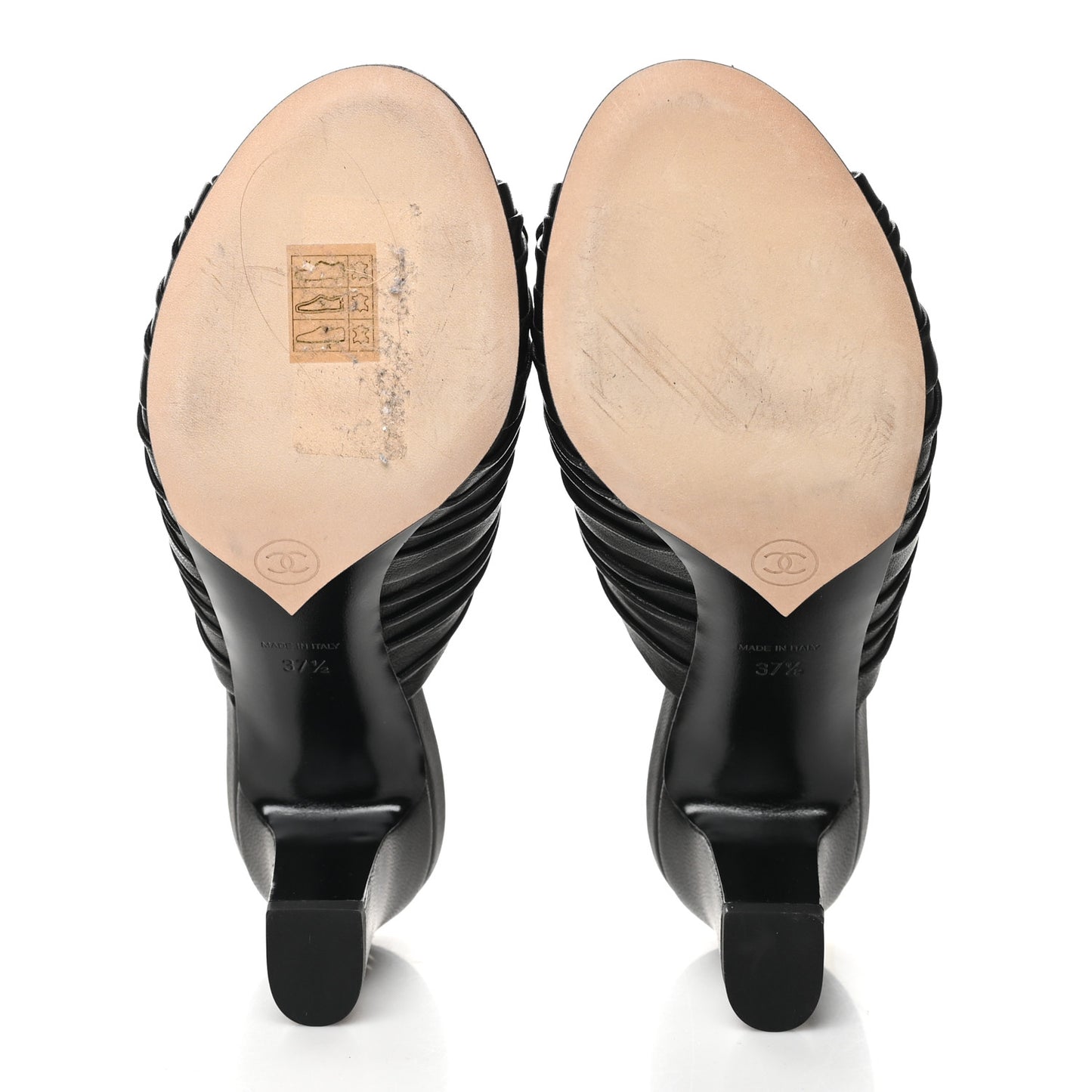 Calfskin Bows CC Mules 37.5 Black